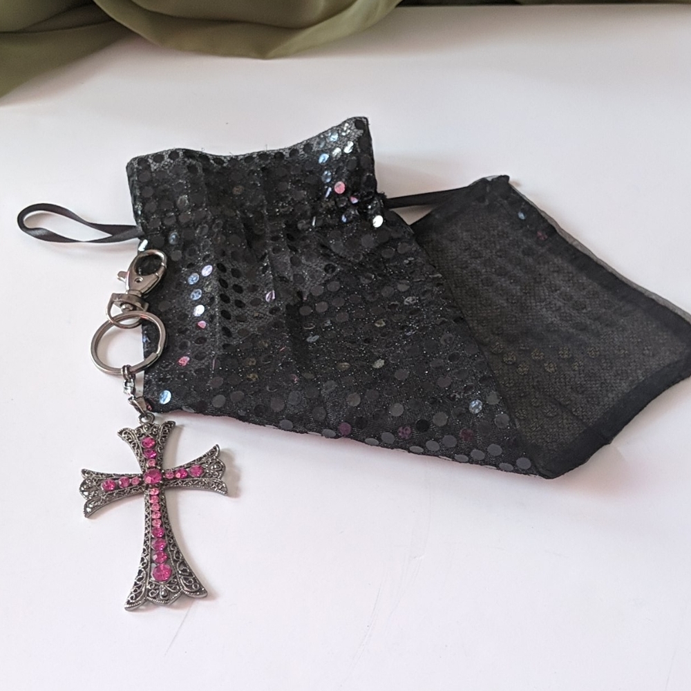 Cross Key Chain and decorative bag